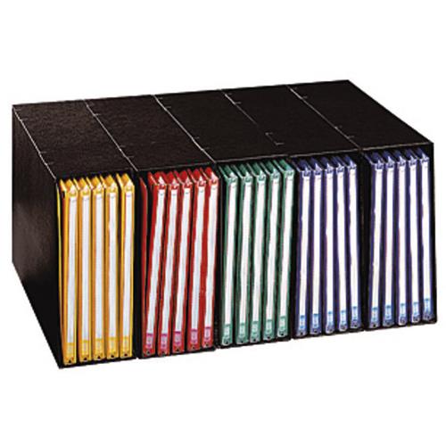 OXFORD Conteneur EUROFOLIO ALPINA en carte grainée rigide Noire + 5 chemises dos 1,5cm assortis