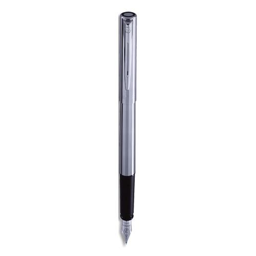 WATERMAN Stylo plume moyenne GRADUATE corps acier,attributs chromés (CT)