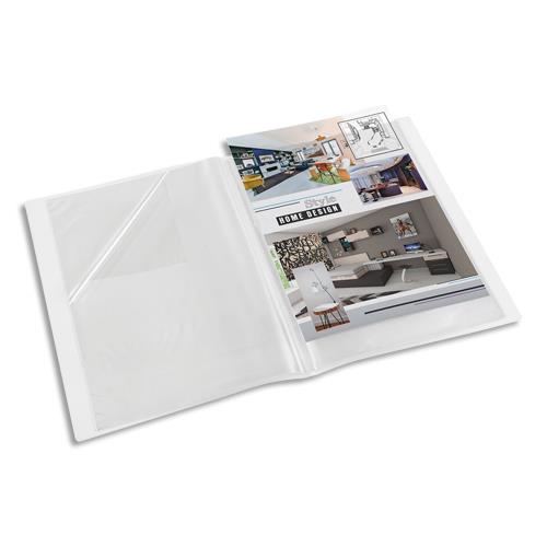VIQUEL Protège-documents translucide A3, 40 vues/20 pochettes, couverture 7/10e, pochettes 7/100e