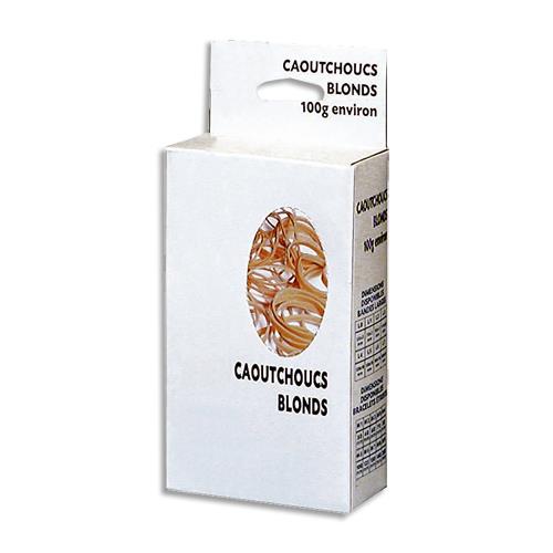 WONDAY Boîte distributrice de 100g d'élastique en caoutchouc blond large 200x10mm