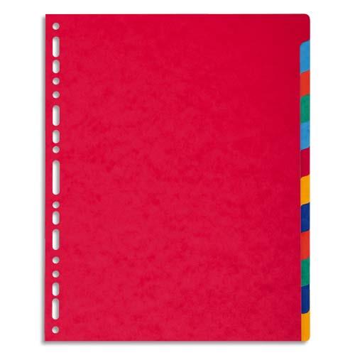 EXACOMPTA Jeu d'intercalaires 12 positions maxi format pour pochettes, en carte lustrée 5/10e