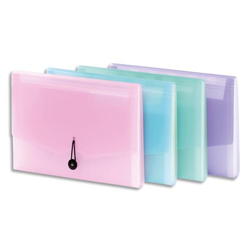 VIQUEL Trieur ménager 6 cmpts PROPYSOFT PP6,5/10 translucide poudré.Coloris assortis Rose/mauve/Bleu/vert