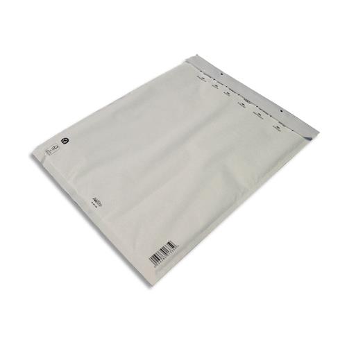 AIRPRO Paquet de 5 pochettes à bulles d'air en Kraft Blanc, fermeture auto-adhésive, Format 35 x 47 cm