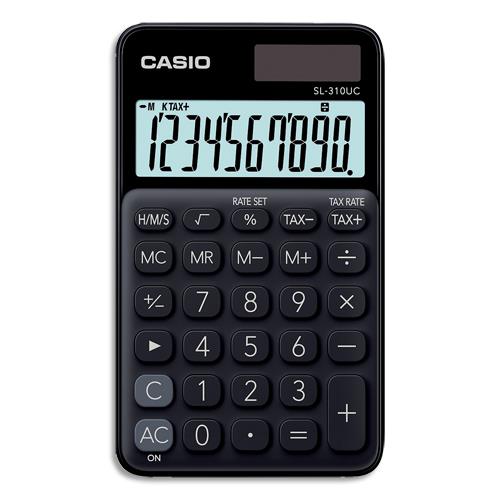 CASIO Calculatrice de poche 10 chiffres Noire SL-310UC-BK-S-EC (dont eco-taxe de 0,01 €)