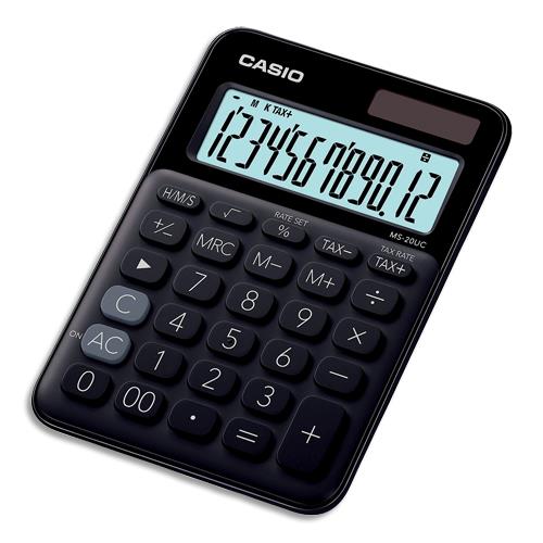 CASIO Calculatrice de bureau 12 chiffres Noire MS-20UC-BK-S-EC (dont eco-taxe de 0,02 €)
