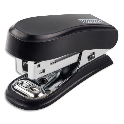 NOVUS Mini agrafeuse Noire en métal ABS, capacité 12 feuilles, livrée avec 320 agrafes 24/6 et ôte-agrafe