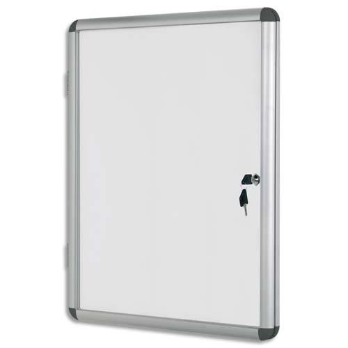 BI-OFFICE Vitrine d'intérieur en aluminium, surface magnétique - Format : 67,4 x 72 cm (dont eco-taxe mobilier de 0,15 €)