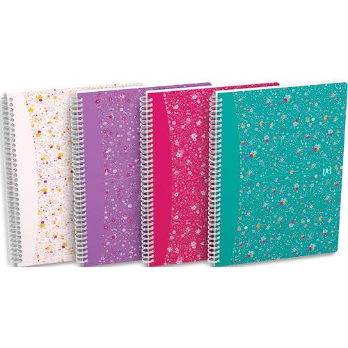 OXFORD Cahier carte Flowers intégrale B5 120 pages 90g Ligné