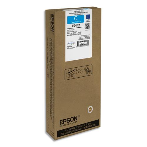 EPSON Cartouche Jet d'Encre Cyan L WF-C52xx / WF-C57xx Series (T9442) - C13T944240 (dont eco-taxe de 0,02 €)