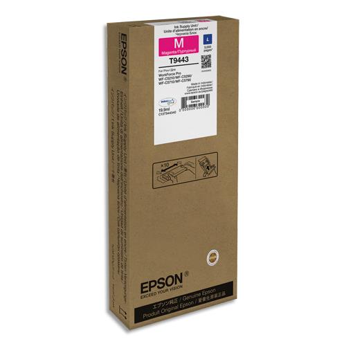 EPSON Cartouche Jet d'Encre Magenta L WF-C52xx / WF-C57xx Series (T9443) - C13T944340 (dont eco-taxe de 0,02 €)