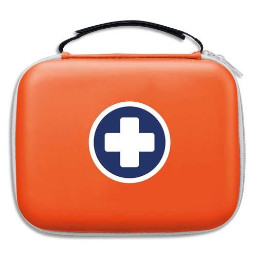 LABORATOIRES ESCULAPE Trousse de secours Orange, 2 compartiments intérieur transparent, pour 10 personnes