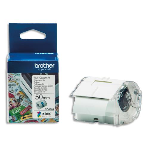 BROTHER Ruban CZ adhésif repositionnable pour VC-500W, 50 mm x 5m CZ1005 (dont eco-taxe de 0,02 €)