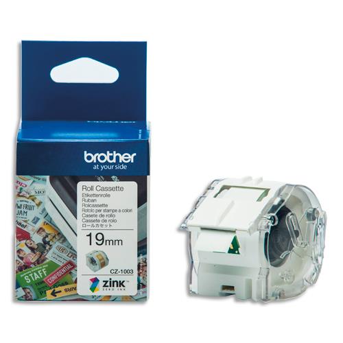 BROTHER Ruban CZ adhésif repositionnable pour VC-500W, 19 mm x 5m CZ1003 (dont eco-taxe de 0,02 €)