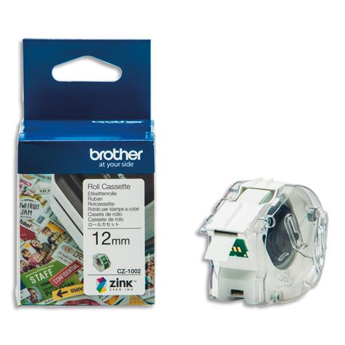BROTHER Ruban CZ adhésif repositionnable pour VC-500W, 12 mm x 5m CZ1002 (dont eco-taxe de 0,01 €)