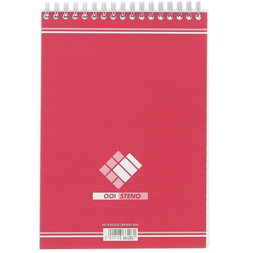 HAMELIN Bloc bureau 001 format 14,8 x 21 cm (A5) 180 pages lignées 60g. Spirale en-tête