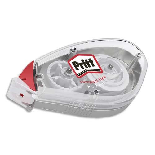 PRITT Roller de correction COMPACT FLEX frontal. Embout flexible. Dimensions : 4,2 mmX10 m