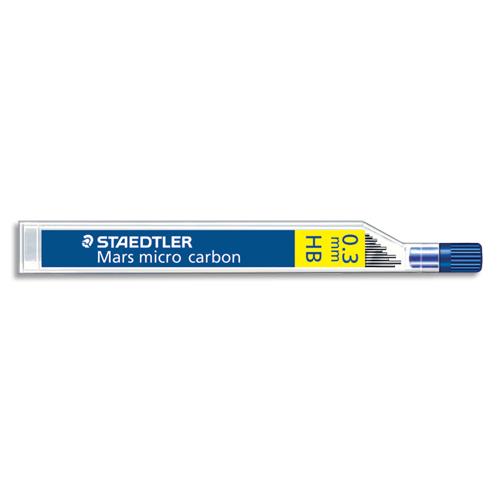 STAEDTLER Etui de 12 mines 0,3 mm polycarbone haute qualité HB MARSMICRO