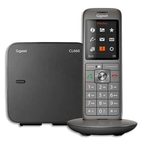 GIGASET Téléphone CL660 SOLO S38852-H2804-N101 sans répondeur (dont eco-taxe de 0,08 €)