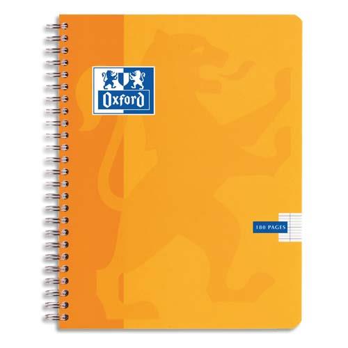 OXFORD Cahier Color Life spiralé 100 pages petits carreaux 5x5 petit format 17x22cm. Couverture carte