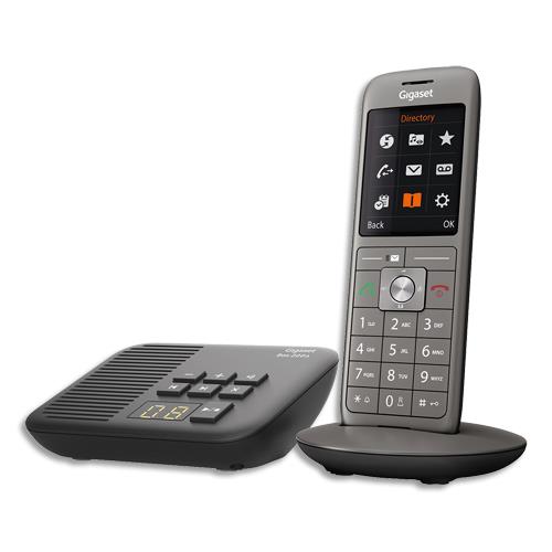 GIGASET Téléphone CL660 avec répondeur SOLO Gris S30852-H2824-N101 (dont eco-taxe de 0,08 €)