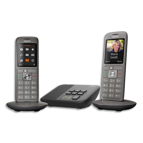 GIGASET Téléphone CL660 avec répondeur DUO Gris L36852-H2824-N101 (dont eco-taxe de 0,08 €)