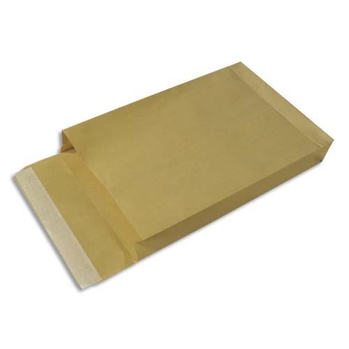 GPV Paquet de 50 pochettes anti-éclatement en kraft armé à 3 soufflets de 70 mm, format 300 x 470 mm