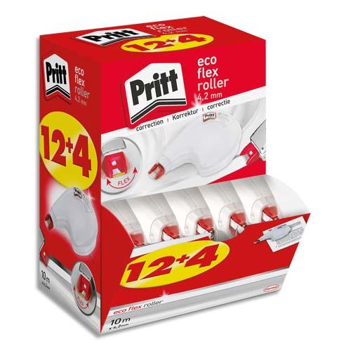 PRITT Boîte ECOpack 12+4 Roller de correction PRITT Compact Flex 4,2 mm x 10m.