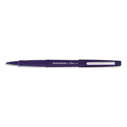 PAPERMATE Stylo feutre Flair Original, pointe M Trait 0,7 mm Bleu Marine