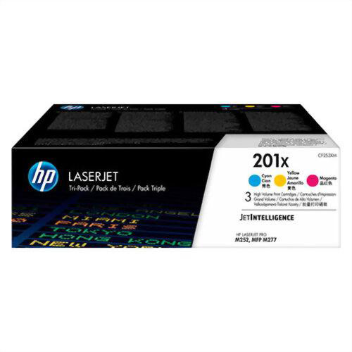 HP 201X CF253XM Pack 3 Toners Cyan, Magenta Jaune gd capacités HP Color LaserJet Pro M252/M274/M277 (dont eco-taxe de 0,35 €)