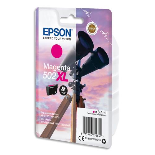 EPSON Cartouche Jet d'Encre Magenta XL ''Jumelles'' 502 (T02W3) - C13T02W34010 (dont eco-taxe de 0,01 €)