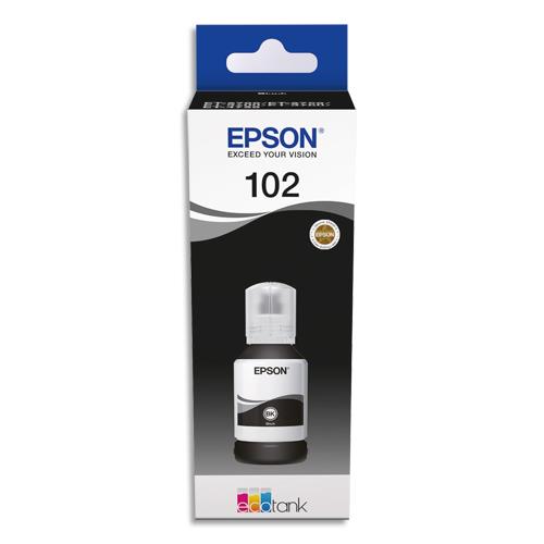 EPSON Bouteille Jet d'Encre 102 EcoTank Pigment Black (T03R1) - C13T03R140 (dont eco-taxe de 0,05 €)