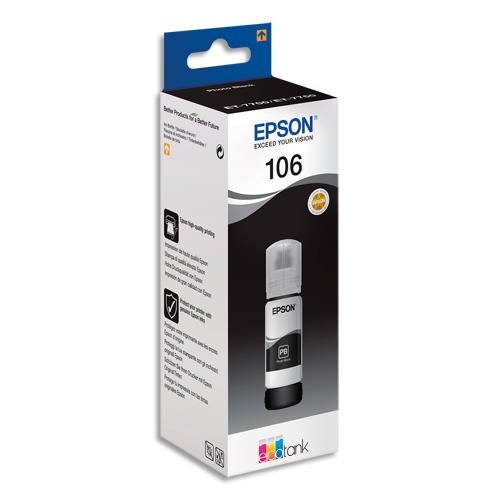 EPSON Bouteille Jet d'Encre 106 EcoTank Photo Black (T00R1) - C13T00R140 (dont eco-taxe de 0,02 €)