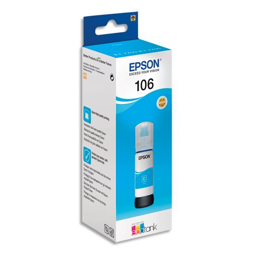 EPSON Bouteille Jet d'Encre 106 EcoTank Cyan (T00R2) - C13T00R240 (dont eco-taxe de 0,05 €)
