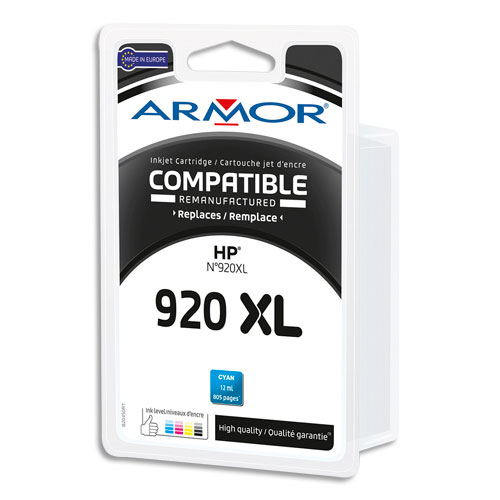 ARMOR Cartouche compatible Jet d'encre Cyan HP 920XL B20450R1