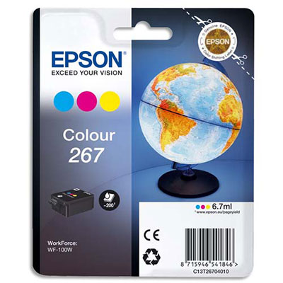 EPSON Multipack Jet d'Encre 3 couleurs Globe (T2670) C13T26704010 (dont eco-taxe de 0,01 €)