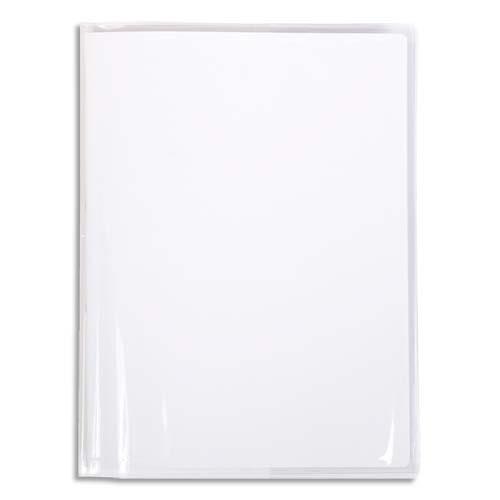 CALLIGRAPHE Protège-cahier Cristal 22/100° 24x32 avec porte-étiquette. Transparent