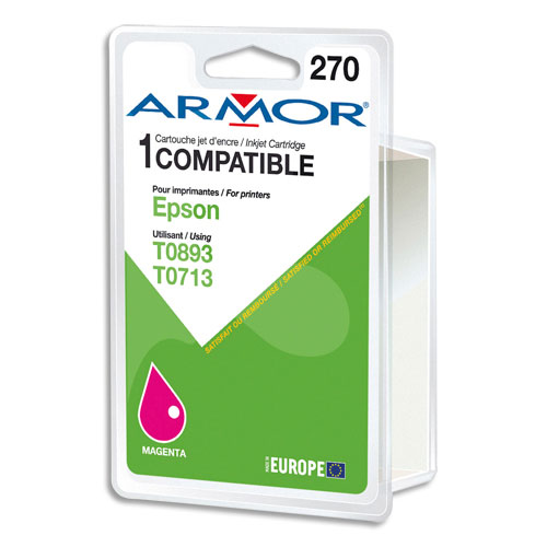 ARMOR Cartouche compatible Jet d'encre Magenta EPSON T0713 - T0893 B12316R1