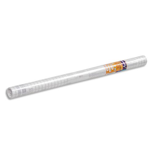 VIQUEL Rouleau couvre livre 0,45x2m, PP incolore, adhésif et repositionnable. En présentoir