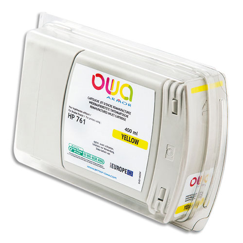 OWA Cartouche compatible Jet d'encre remanufacturée Jaune HP 761 / CM 992 A B45146OW