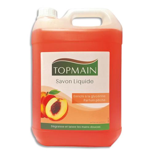 BOLDAIR Bidon de 5 litres de Savon liquide doux à la glycérine parfum pêche de vigne