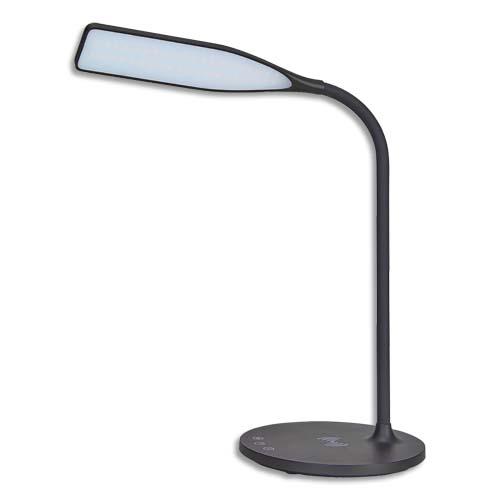 ALBA Lampe Led Smart Noir en ABS. Tête L24 cm, bras H35 cm, socle D17 cm (dont eco-taxe de 0,22 €)