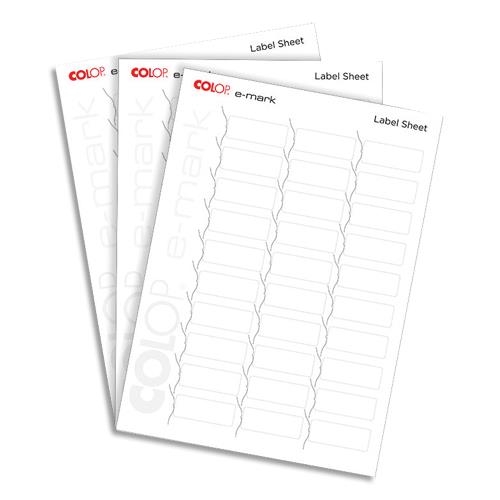 COLOP Étiquettes pour e-mark® à utiliser sur les surfaces difficiles à imprimer (verre, métal, etc...)