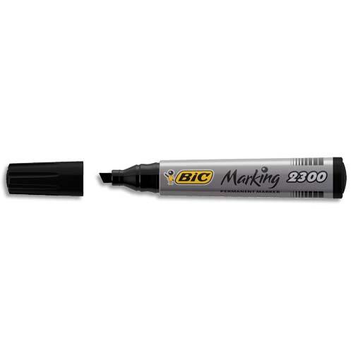 BIC Marking 2300 ECOlutions Marqueurs Permanents à Pointe Moyenne Biseautée - Noir