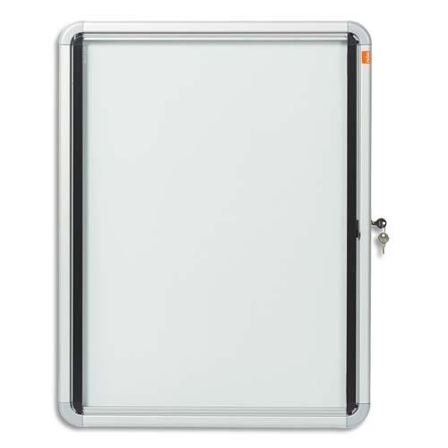 NOBO Vitrine d'affichage magnétique Premium Plus, fermeture à clé, capacité 4 feuilles, A4 (dont eco-taxe mobilier de 1,00 €)