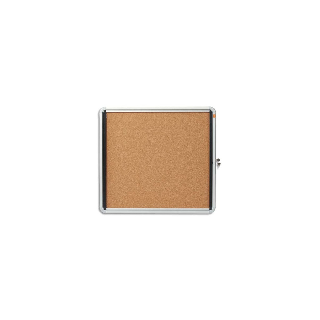 NOBO Vitrine d'affichage en liège Premium Plus, fermeture à clé, capacité 6 feuilles, A4 (dont eco-taxe mobilier de 1,16 €)