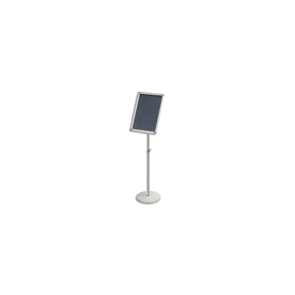 NOBO Présentoir sur pied pour porte-affiche clipsable, aluminium, A3 (dont eco-taxe mobilier de 0,36 €)