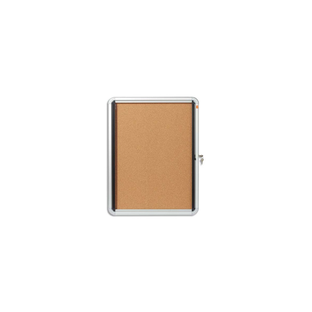NOBO Vitrine d'affichage en liège Premium Plus, fermeture à clé, capacité 4 feuilles, A4 (dont eco-taxe mobilier de 0,84 €)