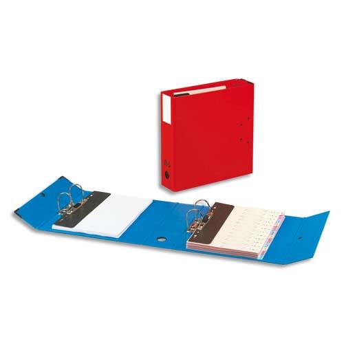 ARIANEX Classeur à deux leviers Millex en PVC intérieur et extérieur Bleu, dos de 9.5cm