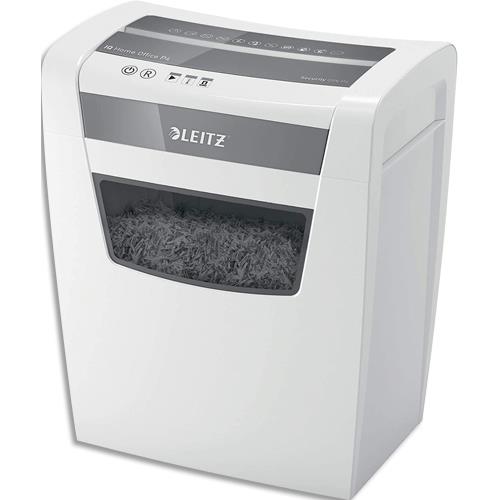 LEITZ Destructeur de documents IQ Home Office P-4, coupé croisée, 4x28mm, 10 feuilles, 23 litres 80090000 (dont eco-taxe de 1,33 €)