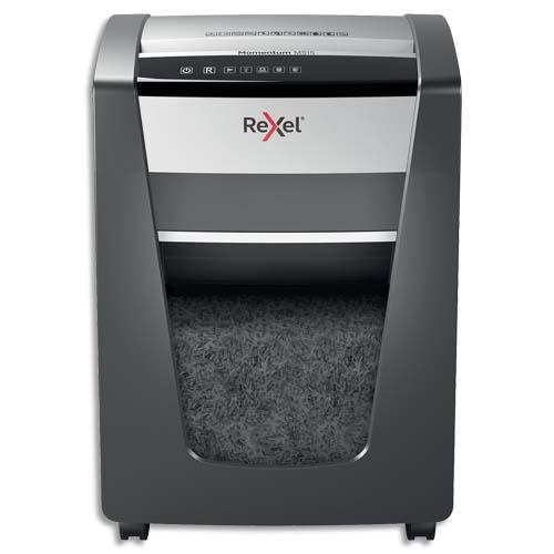 REXEL Destructeur de documents Momentum M515 P-5, coupe micro, 2x15mm, 15 feuilles, 30 litres, 2104577EU (dont eco-taxe de 5,00 €)